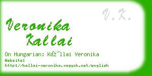 veronika kallai business card